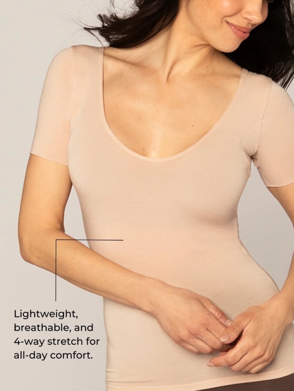 Numi The Signature Undershirt Size Small Color-Almond - Picture 2 of 6